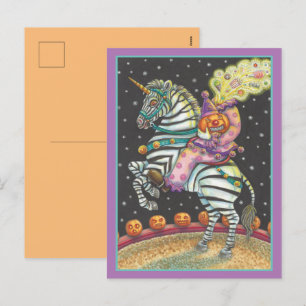 Cartes Pour Fêtes Annuelles CIRCUS DE COURSE, Halloween ZEBRA
