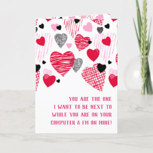 Cartes Pour Fêtes Annuelles Citation amusante pour mari mignon Coeurs Valentin