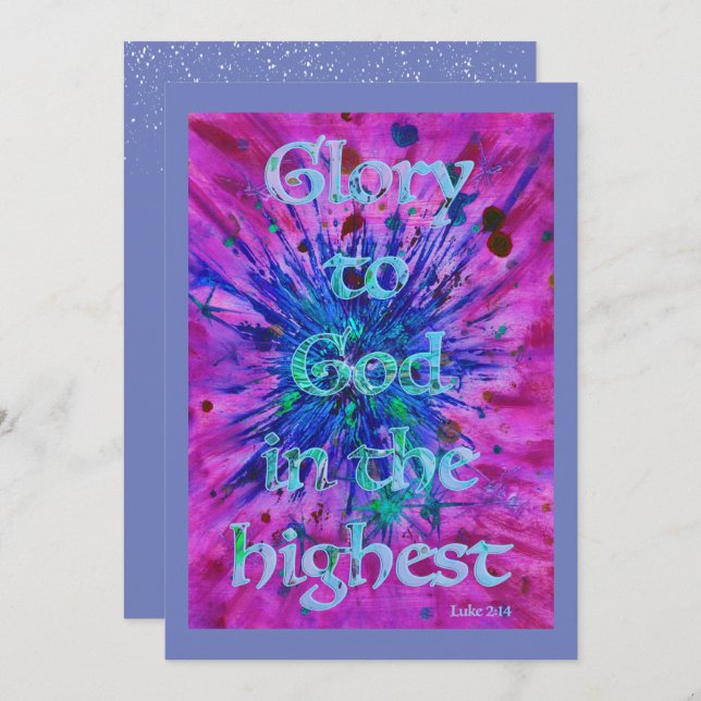 Cartes Pour Fêtes Annuelles Citation biblique de Noël (Devant / Derrière)