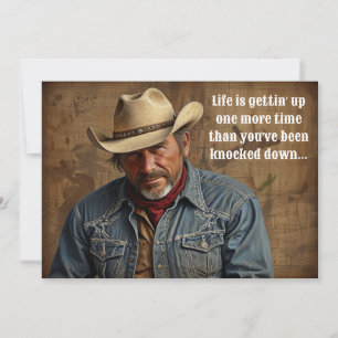 Cartes Pour Fêtes Annuelles Citation de cow-boy de la vie agriculteur éleveur