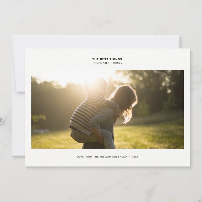 Cartes Pour Fêtes Annuelles Citation de la gratitude moderne | Points de vacan (Devant)