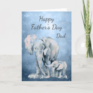 Cartes Pour Fêtes Annuelles Citation de mère aimante Éléphant & Enfant Fête de