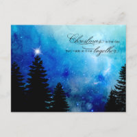 Citation de Noël avec Starry Night Sky & Woods