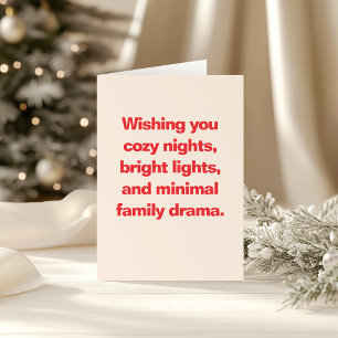 Cartes Pour Fêtes Annuelles Citation de Noël drôle pour la famille, sassy et a