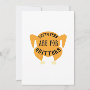 Cartes Pour Fêtes Annuelles Citation de Thanksgiving Essentiel - Les restes so