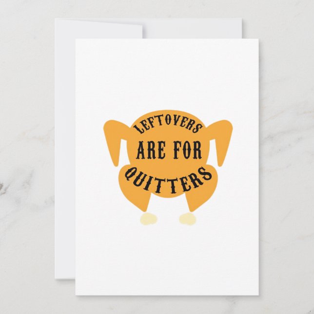 Cartes Pour Fêtes Annuelles Citation de Thanksgiving Essentiel - Les restes so (Devant)