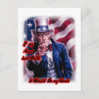 Cartes Pour Fêtes Annuelles Citation drôle de l'oncle patriot Sam sur un 
