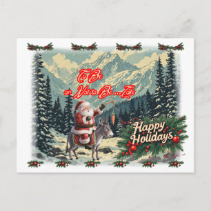 Cartes Pour Fêtes Annuelles Citation drôle de Santa Claus sur un