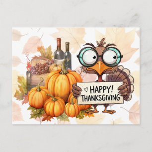 Cartes Pour Fêtes Annuelles Citation drôle de Thanksgiving avec dinde