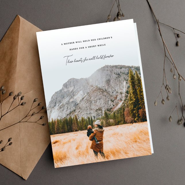 Cartes Pour Fêtes Annuelles Citation du jour de la fête des mères pliée (Créateur téléchargé)