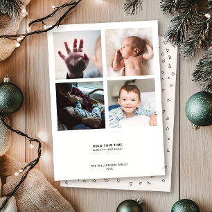 Cartes Pour Fêtes Annuelles Citation Moderne Minimaliste   4 Photos Collage In