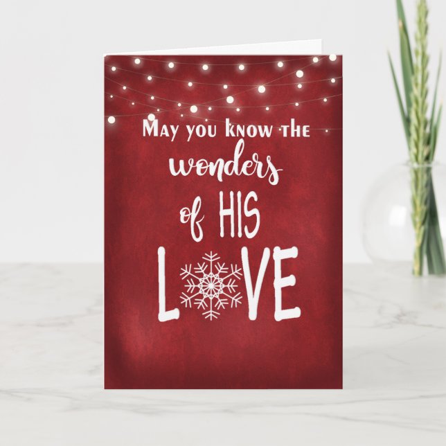 Cartes Pour Fêtes Annuelles Citation religieuse de Noël en rouge (Devant)