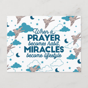 Cartes Pour Fêtes Annuelles Citations de foi et Motif d'oiseaux