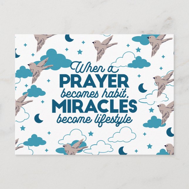 Cartes Pour Fêtes Annuelles Citations de foi et Motif d'oiseaux (Devant)