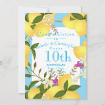 Citron Squeeze Mariage Anniversaire bleu