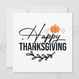 Cartes Pour Fêtes Annuelles Citrouille Bon thanksgiving simple