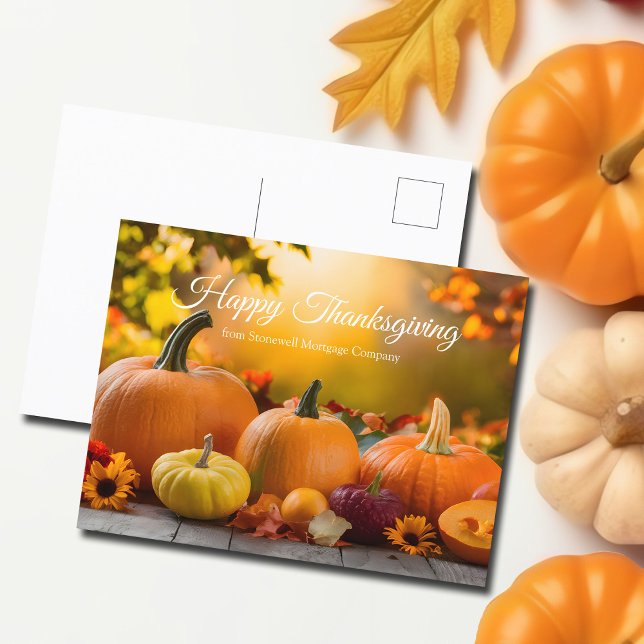 Cartes Pour Fêtes Annuelles Citrouille d'automne du Bon thanksgiving d'entrepr (Créateur téléchargé)
