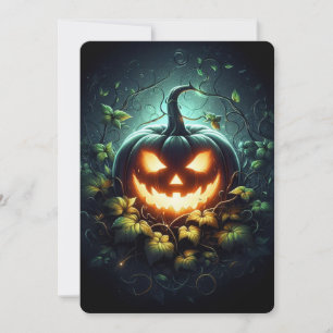 Cartes Pour Fêtes Annuelles Citrouille de Halloween lumineuse de nature effray