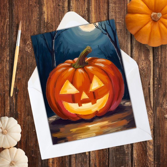 Cartes Pour Fêtes Annuelles Citrouille de Jack-O-Lantern d'Halloween (Créateur téléchargé)