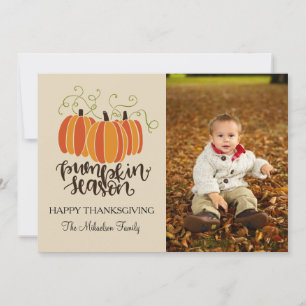 Cartes Pour Fêtes Annuelles Citrouille de saison photo Bon thanksgiving