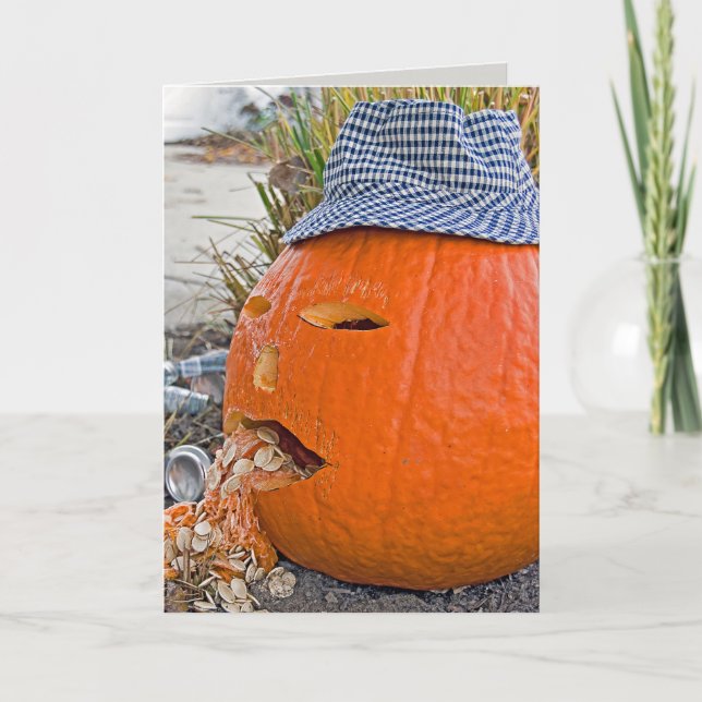 Cartes Pour Fêtes Annuelles Citrouille de Sick Halloween (Devant)