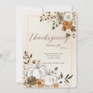 Cartes Pour Fêtes Annuelles Citrouille de Thanksgiving & Automne