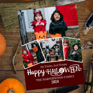 Cartes Pour Fêtes Annuelles Citrouille d'Halloween Boo jack-o-lantern Photomon