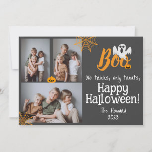 Cartes Pour Fêtes Annuelles Citrouille d'Halloween Boo Photo Collage