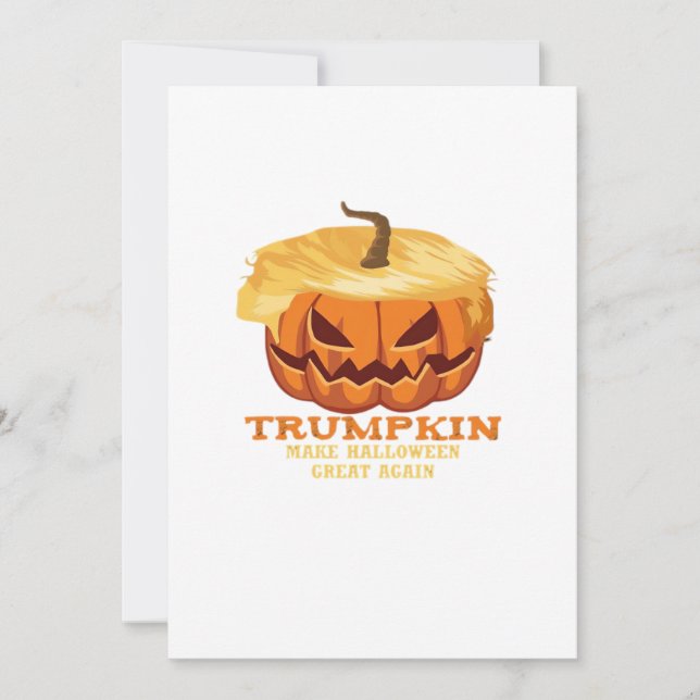 Cartes Pour Fêtes Annuelles Citrouille drôle de Trumpkin pour Halloween – Cost (Devant)