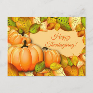 Cartes Pour Fêtes Annuelles Citrouille gentil de Thanksgiving