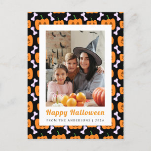 Cartes Pour Fêtes Annuelles Citrouille minimaliste Éffrayant Happy Halloween 1