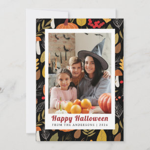 Cartes Pour Fêtes Annuelles Citrouille minimaliste Vintage Happy Halloween 1 P