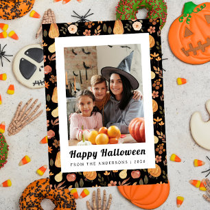 Cartes Pour Fêtes Annuelles Citrouille minimaliste Vintage Happy Halloween 1 P