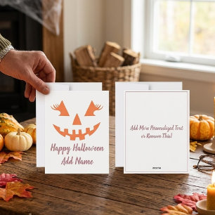 Cartes Pour Fêtes Annuelles Citrouille Personnalisée Joyeuse Halloween Jack O