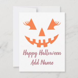 Cartes Pour Fêtes Annuelles Citrouille Personnalisée Joyeux Halloween Jack O L