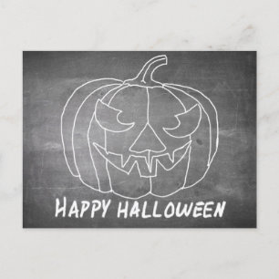 Cartes Pour Fêtes Annuelles Citrouille pour Halloween 3 style tableau noir