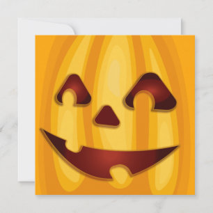 Cartes Pour Fêtes Annuelles Citrouille sculpté souriant design Halloween