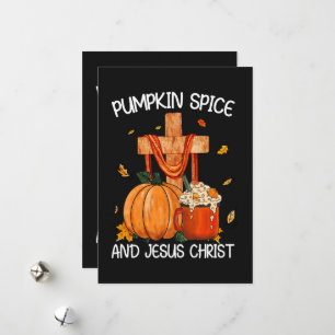 Cartes Pour Fêtes Annuelles Citrouille Spice et Jésus-Christ