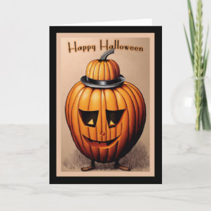 Cartes Pour Fêtes Annuelles Citrouille vintage