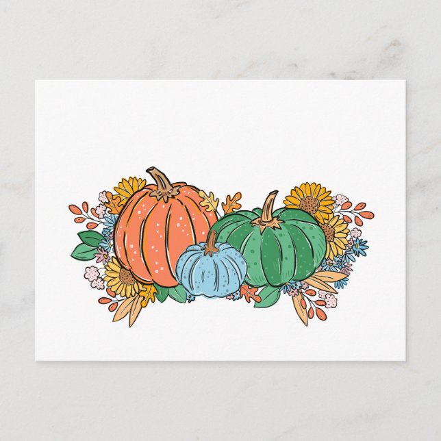 Cartes Pour Fêtes Annuelles Citrouilles (Devant)
