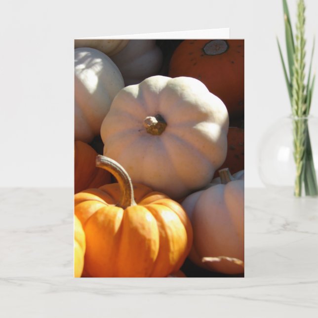 Cartes Pour Fêtes Annuelles Citrouilles, Bon thanksgiving (Devant)