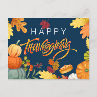 Cartes Pour Fêtes Annuelles Citrouilles bons thanksgivings, baies et Feuilles