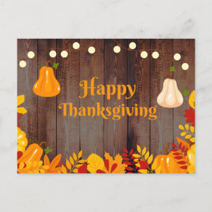 Cartes Pour Fêtes Annuelles Citrouilles bons thanksgivings et feuilles d'autom