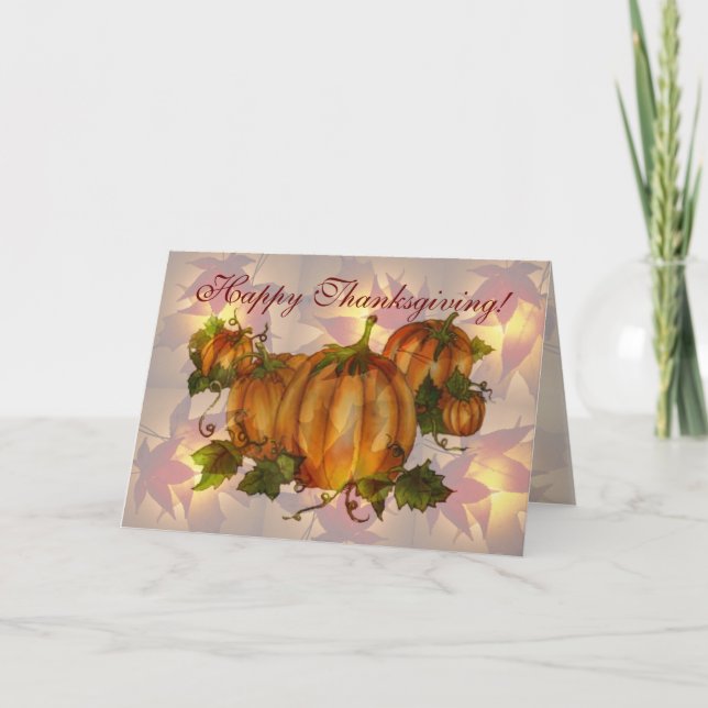 Cartes Pour Fêtes Annuelles CITROUILLES bons thanksgivings par SHARON SHARPE (Devant)