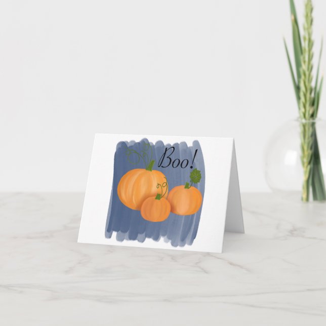 Cartes Pour Fêtes Annuelles Citrouilles d'Halloween (Devant)