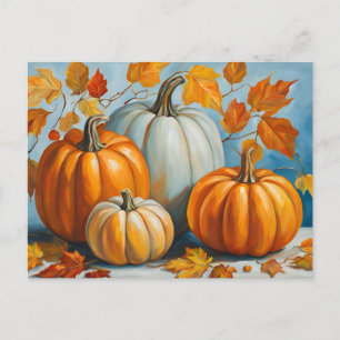Cartes Pour Fêtes Annuelles Citrouilles et Feuilles Abstraits d'automne