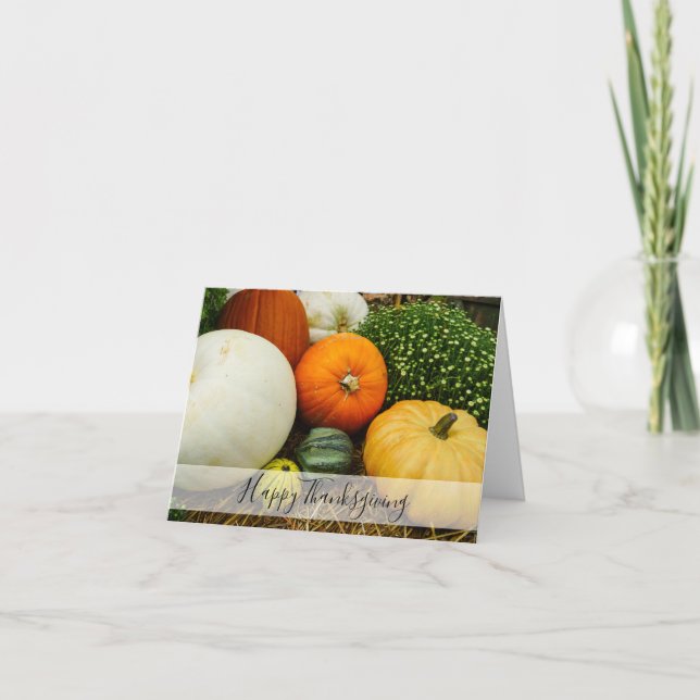Cartes Pour Fêtes Annuelles Citrouilles et gourmets Thanksgiving (Devant)