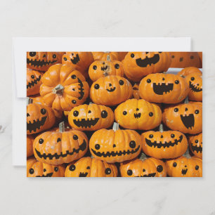 Cartes Pour Fêtes Annuelles Citrouilles heureuses Halloween Saison d'automne
