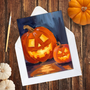 Cartes Pour Fêtes Annuelles Citrouilles Jack-O-Lantern Halloween