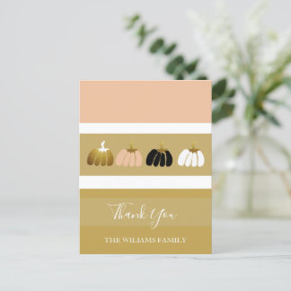 Cartes Pour Fêtes Annuelles Citrouilles Personnalisées Modernes En Noir, Blanc